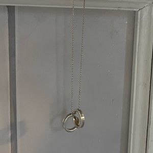 Tiffany double rings necklace